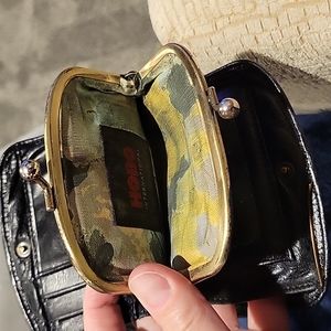 Black leather HOBO wallet
